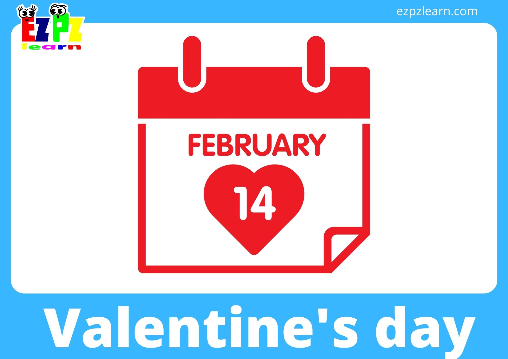 Valentine's Day Flashcard Words View Online or Free PDF Download